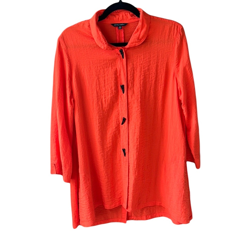 John Mark Vibrant Orange Tunic Top